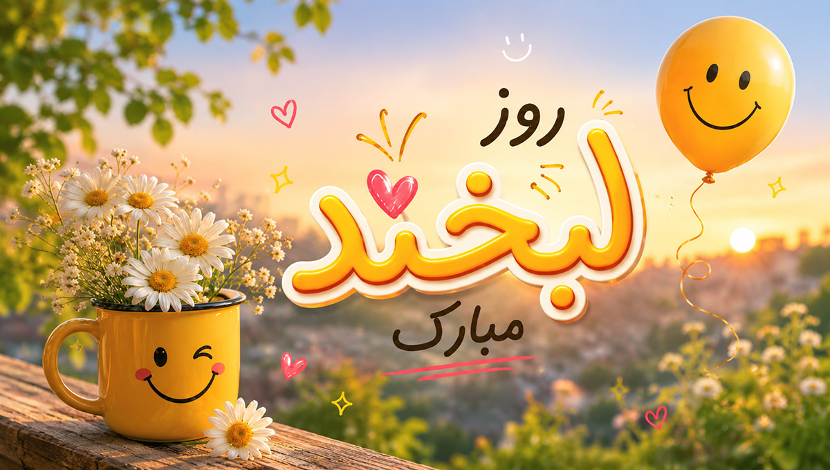عکس نوشته روز لبخند مبارک