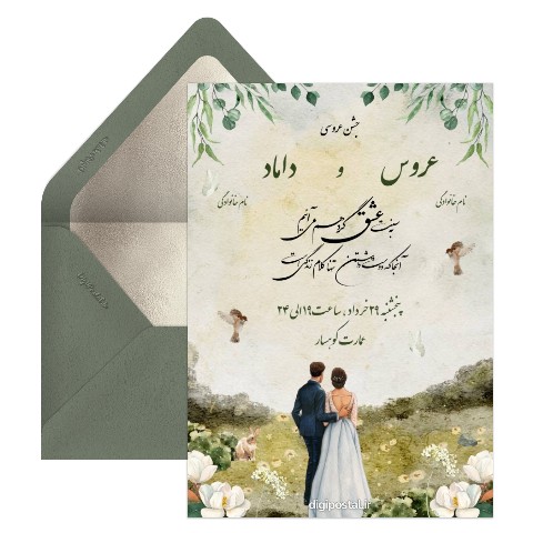 نمونه کارت دعوت عروسی جدید