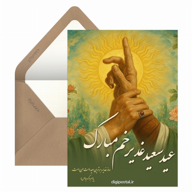 کارت پستال تبریک روز عید غدیر