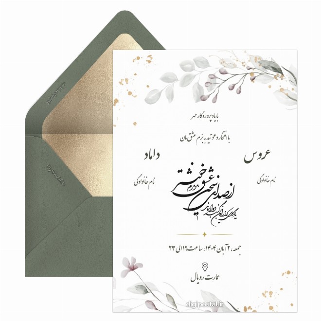 طراحی کارت عروسی رایگان