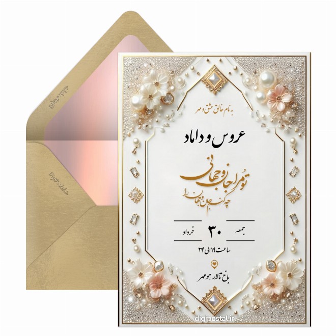 کارت دعوت مهمانان عروسی