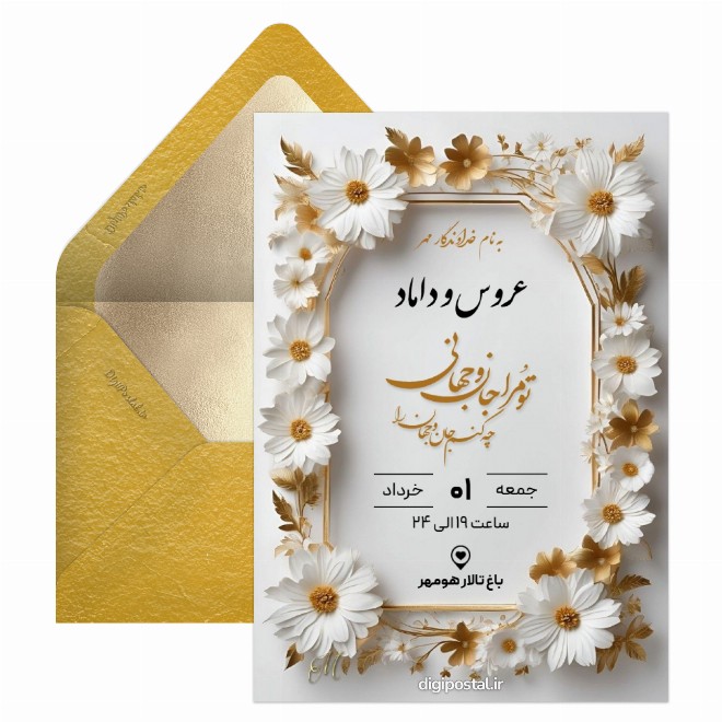 کارت دعوت عروسی هوش مصنوعی